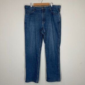 Duluth Trading Flex Ballroom Jeans Men's 42x34 Blue Medium Wash